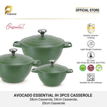 Load image into Gallery viewer, (NEW) Cuisineur Avocado IH 3pcs Essential cookware Set
