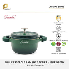Load image into Gallery viewer, Cuisineur Radiance Die-Cast Mini Casserole 16cm Ceramic Coating Non-Stick Pot - Jade Green
