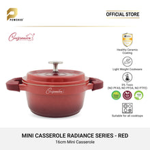 Load image into Gallery viewer, Cuisineur Radiance Die-Cast Mini Casserole 16cm Ceramic Coating Non-Stick Pot - Red
