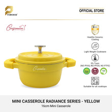 Load image into Gallery viewer, Cuisineur Radiance Die-Cast Mini Casserole 16cm Ceramic Coating Non-Stick Pot - Yellow
