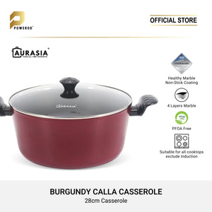Aurasia Burgundy Calla 28cm Casserole