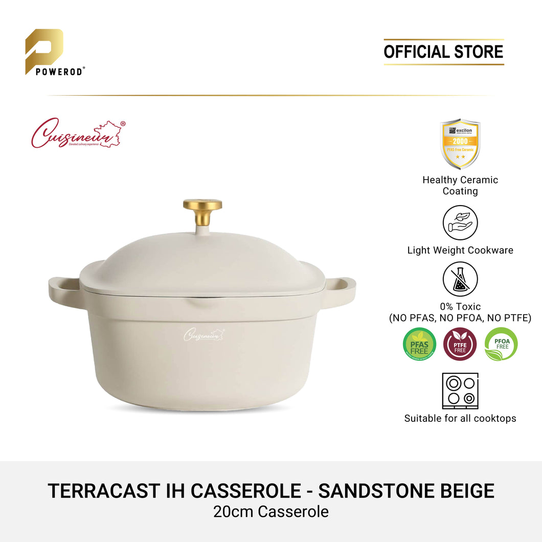 Cuisineur Terra-Cast Die-Cast Cookware - 20cm Casserole