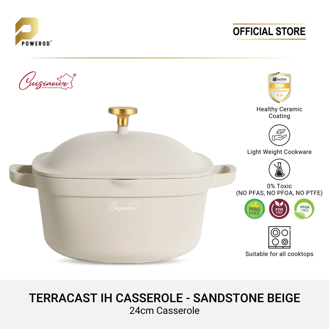 Cuisineur Terra-Cast Die-Cast Cookware - 24cm Casserole