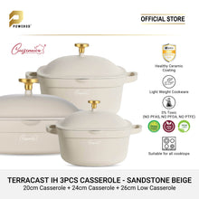 Load image into Gallery viewer, Cuisineur Terra-Cast Die-Cast Cookware 3pcs Combo Set - 20cm + 24cm + 26cm
