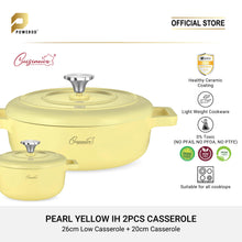 Load image into Gallery viewer, Cuisineur Pearl Yellow IH 2pcs Cookware set
