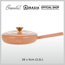 Load image into Gallery viewer, (NEW) Cuisineur Peach IH 2pcs Die-Cast Pan set (Ceramic Non-stick coating)
