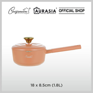 (NEW) Cuisineur Peach IH 2pcs Die-Cast Pan set (Ceramic Non-stick coating)