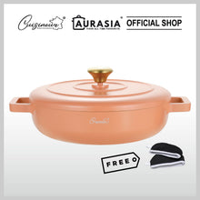 Load image into Gallery viewer, (NEW) Cuisineur Peach IH 30cm Die-Cast Casserole set (Ceramic Non-stick coating)
