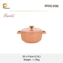 Load image into Gallery viewer, (NEW) Cuisineur Peach IH 2pcs Die-Cast Casserole set (Ceramic Non-stick coating)
