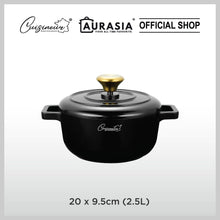 Load image into Gallery viewer, Cuisineur Pearl Black IH 3pcs Cookware set
