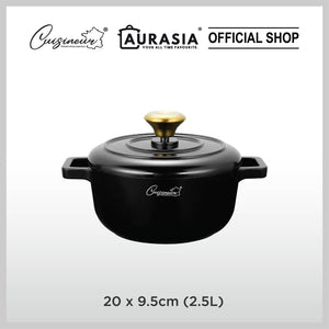 Cuisineur Pearl Black IH 3pcs Cookware set