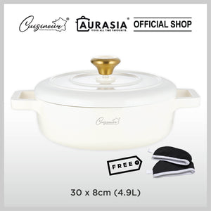 (SABAH ONLY) Cuisineur Pearl White diecast cookware set (PREMIUM EDITION)