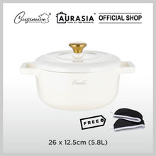 Load image into Gallery viewer, (SABAH ONLY) Cuisineur Pearl White diecast cookware set (PREMIUM EDITION)
