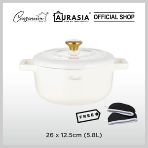 (SABAH ONLY) Cuisineur Pearl White diecast cookware set (PREMIUM EDITION)