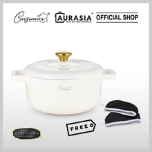 Load image into Gallery viewer, Cuisineur Pearl White IH 20cm Die Cast Casserole (Ceramic non-stick coating)
