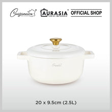 Load image into Gallery viewer, Cuisineur Pearl White IH 20cm Die Cast Casserole (Ceramic non-stick coating)
