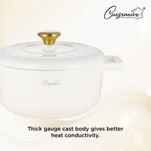 Load image into Gallery viewer, Cuisineur Pearl White IH 20cm Die Cast Casserole (Ceramic non-stick coating)
