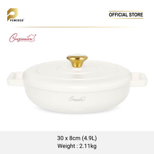 Cuisineur Pearl White diecast cookware set (PREMIUM EDITION)