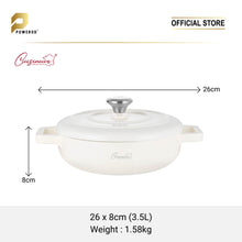Load image into Gallery viewer, Cuisineur Pearl White IH 2pcs Cookware set
