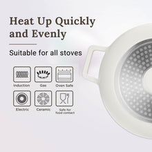 Load image into Gallery viewer, Cuisineur Pearl White IH 2pcs Cookware set
