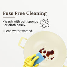 Load image into Gallery viewer, Cuisineur Pearl Yellow IH 32cm Wok (Ceramic Non-stick coating) + Steamer rack / Kuali Anti-Lekat
