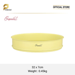 Cuisineur Pearl Yellow IH 32cm Wok (Ceramic Non-stick coating) + Steamer rack / Kuali Anti-Lekat