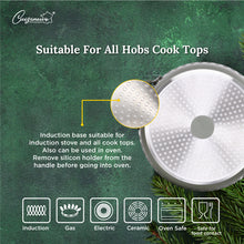 Load image into Gallery viewer, Cuisineur Pine Green IH 2pcs Die-Cast Casserole set (28cm Low Casserole + 20cm Casserole) SET PERIUK

