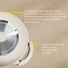 Load image into Gallery viewer, Cuisineur Pine Beige IH 36cm Die-Cast Wok with Tempered Glass Lid
