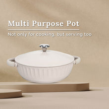 Load image into Gallery viewer, (NEW) Cuisineur Pine Beige IH 2pcs Die-Cast Casserole set (28cm Low casserole + 20cm casserole) SET PERIUK
