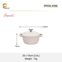 Load image into Gallery viewer, (NEW) Cuisineur Pine Beige IH 2pcs Die-Cast Casserole set (28cm Low casserole + 20cm casserole) SET PERIUK
