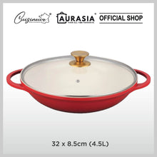 Load image into Gallery viewer, (NEW) 2024 Cuisineur Red Sunstone IH Die Cast 32cm wok
