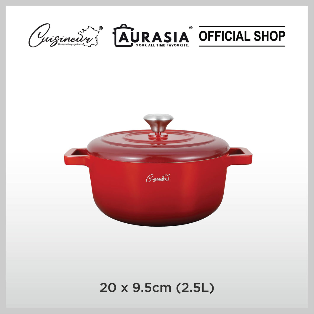 Cuisineur Red Sunstone IH Die-cast 20cm Casserole