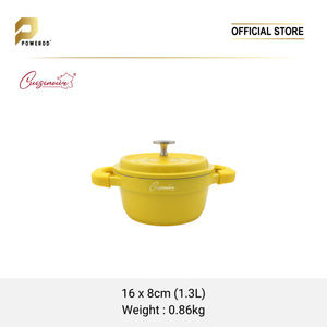 Cuisineur Radiance Die-Cast Mini Casserole 16cm Ceramic Coating Non-Stick Pot - Yellow