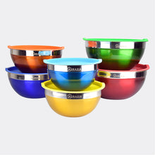 Load image into Gallery viewer, (SALES) Aurasia Fancy Stainless Steel 6pcs Mixing Bowl Set
