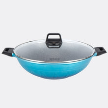 Load image into Gallery viewer, (SALES) Aurasia Nordik 36cm Die-Cast Wok with Glass Lid
